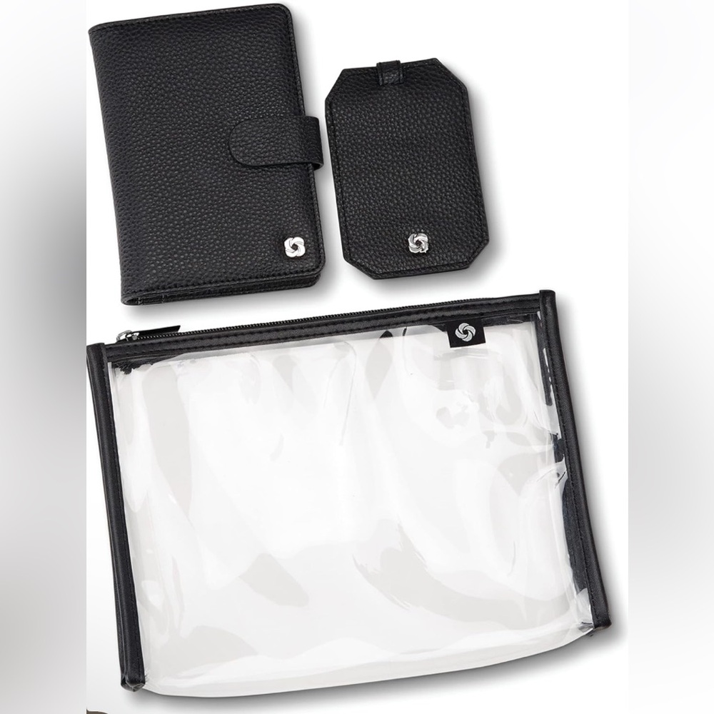 Samsonite Passport Cover, Luggage Tag, and zipper pouch